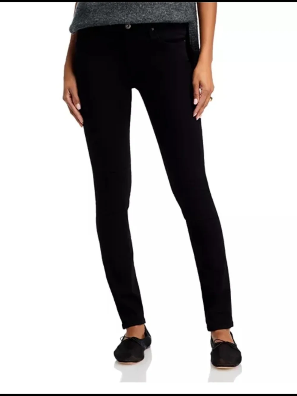 ADRIANO GOLDSCHMIED The Prima Crop Cigarette Crop Black Jeans SIZE 28